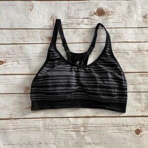 Energy Zone Black & Grey Padded Sports Bra